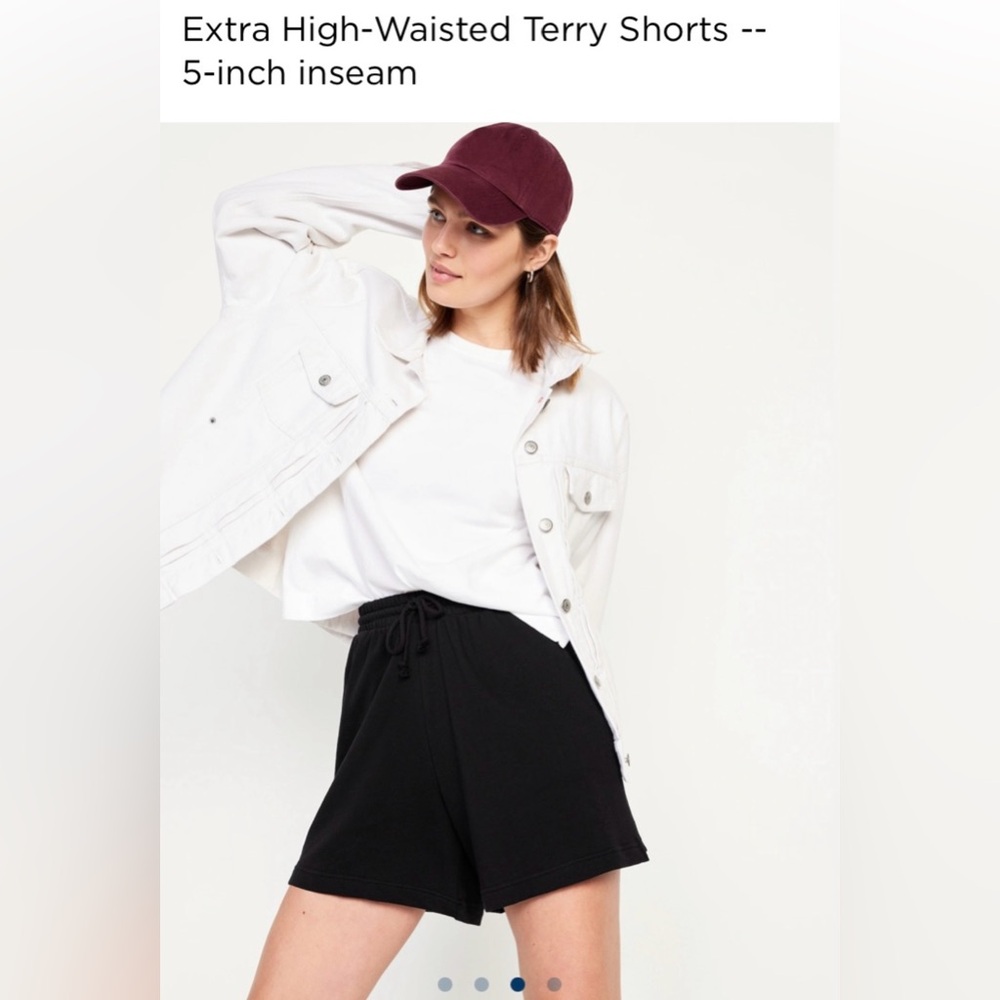 Old Navy Extra High-Waisted Terry Shorts - L